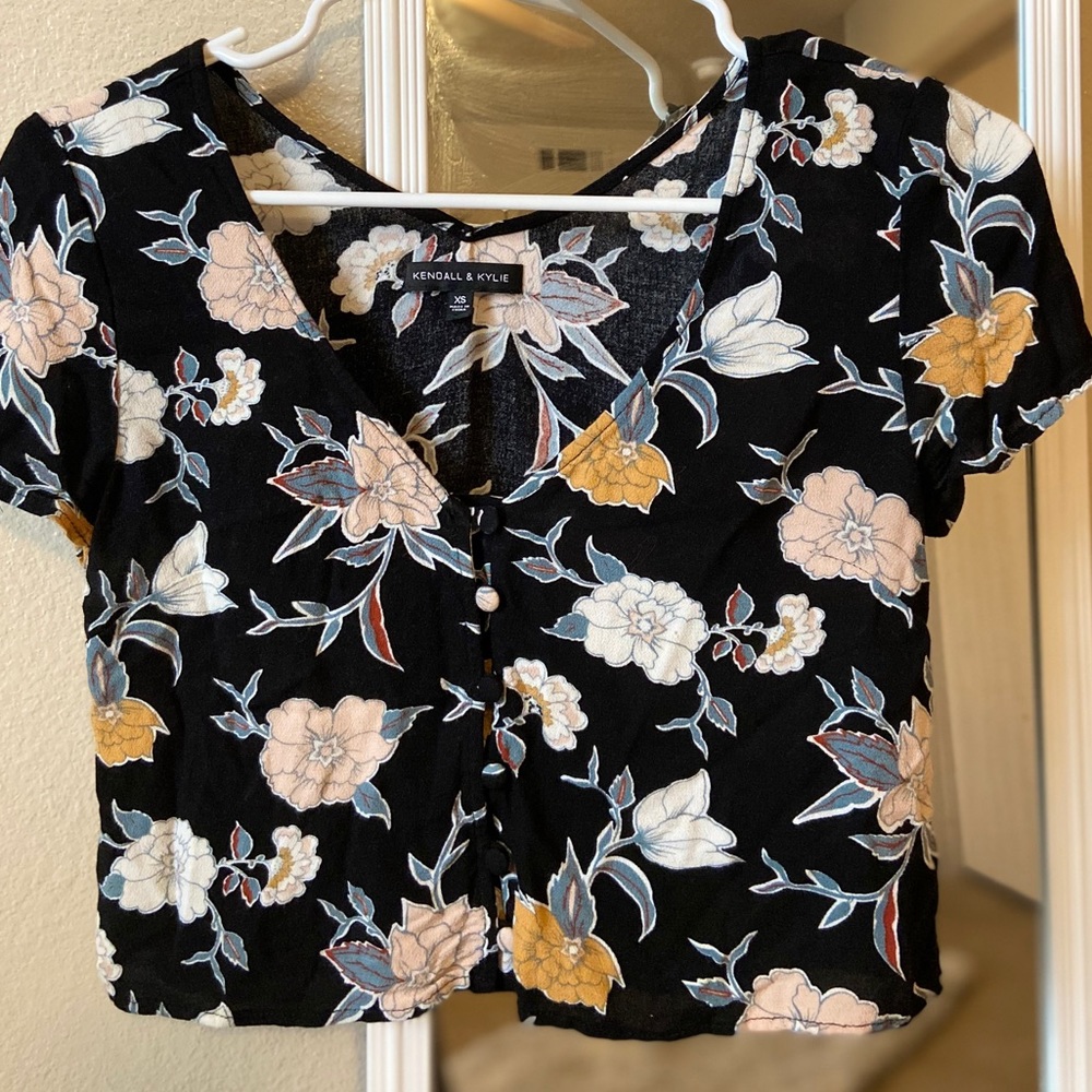 Kendall and Kylie Floral Croptop